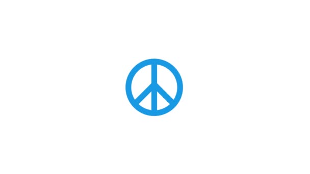 Рух Графічного Дизайну Святкування Міжнародного Дня Миру Щасливий Світ Вітання — стокове відео