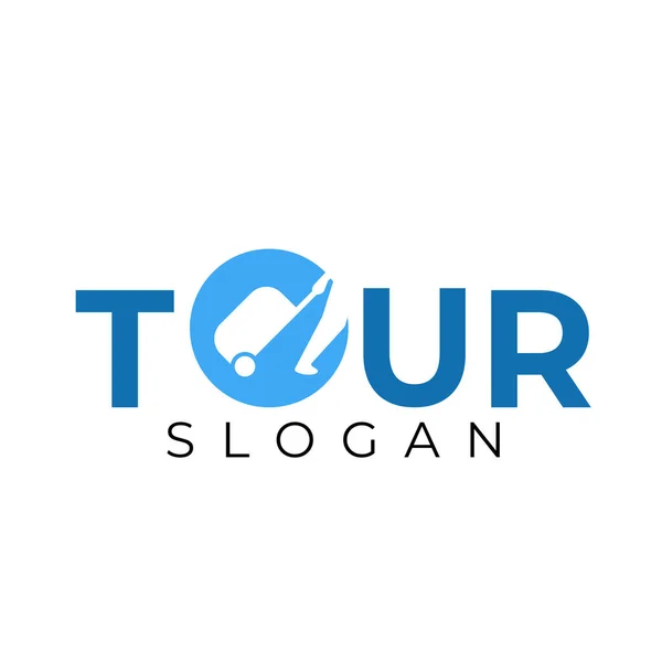 Logotipo Design Bout Tour Conceito Viagem Ilustração Vetorial — Vetor de Stock