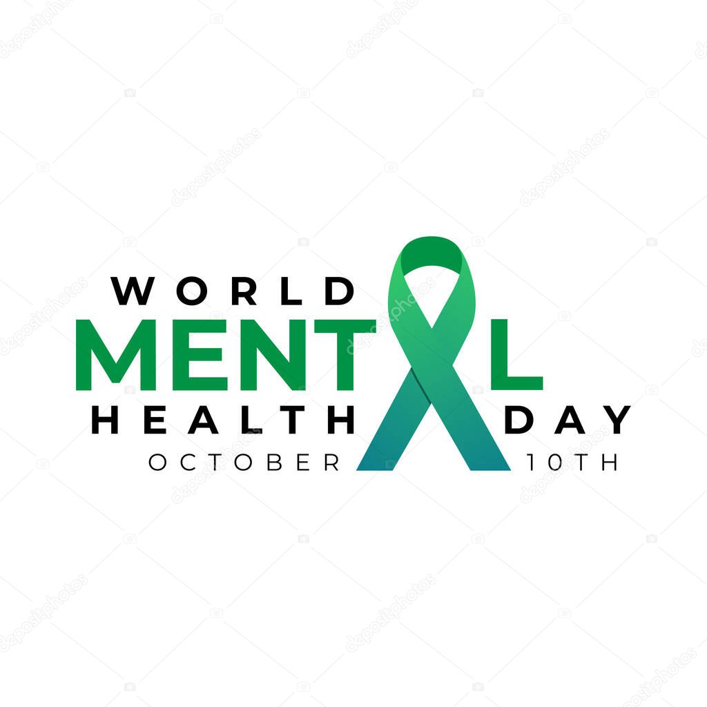 Design for World mental health day. Annual campaign. Raising awareness of mental health. Control and protection. Medical health care design. Vector illustration
