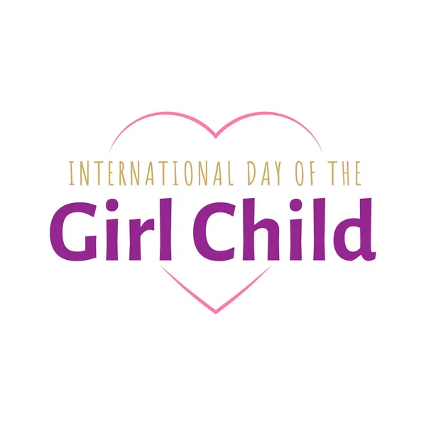 Σχεδιασμός Για Τον Εορτασμό Της Παγκόσμιας Ημέρας Του Παιδιού Κορίτσι — Διανυσματικό Αρχείο