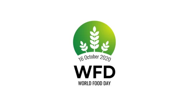 World Food Day Greeting Motion Graphic Version Suitable Social Media — Stock Video