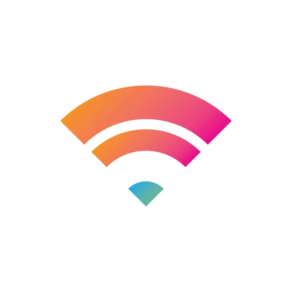 Wektor Projektowania Tęczowego Logo Wifi Sygnał Ikona Logotyp Logo Ołówka — Wektor stockowy