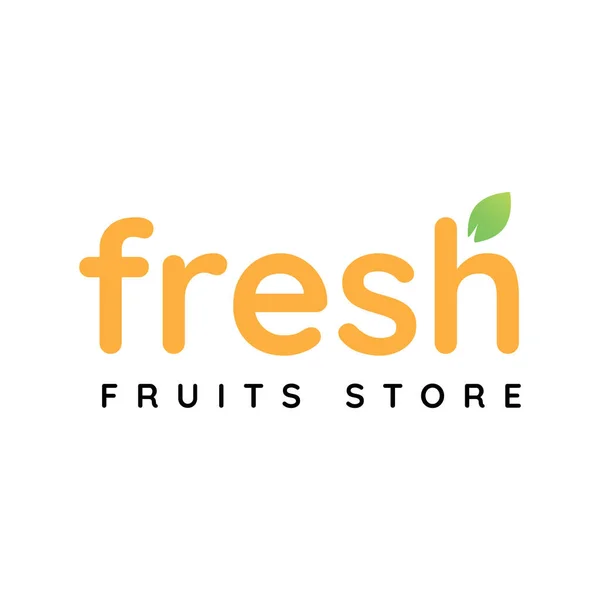 Diseño Del Logotipo Sobre Tienda Frutas Frescas Cualquier Empresa Que — Vector de stock