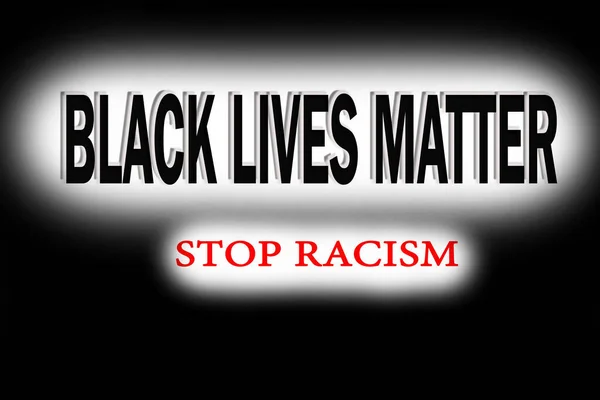 Text Über Das Schwarze Leben Ist Wichtig Schluss Mit Rassismus — Stockfoto