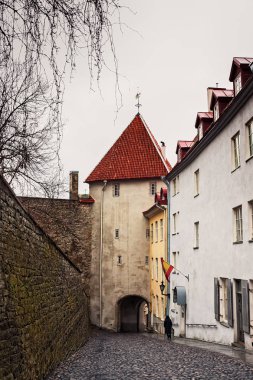 Estonya sermaye bir güzel medieaval eski şehir vardır. Yeri sokaklar ve binalar böyle doldurulur.