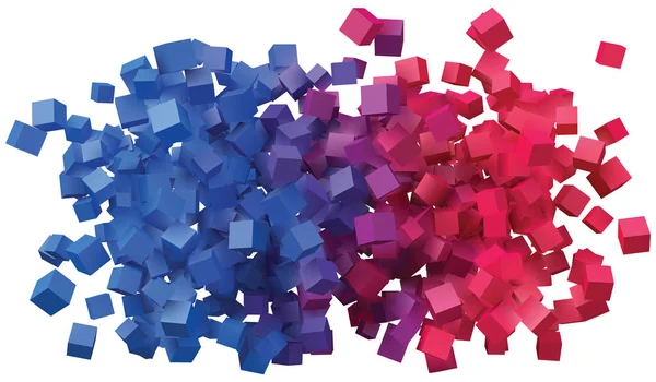 Design abstrato com cubos coloridos . — Vetor de Stock