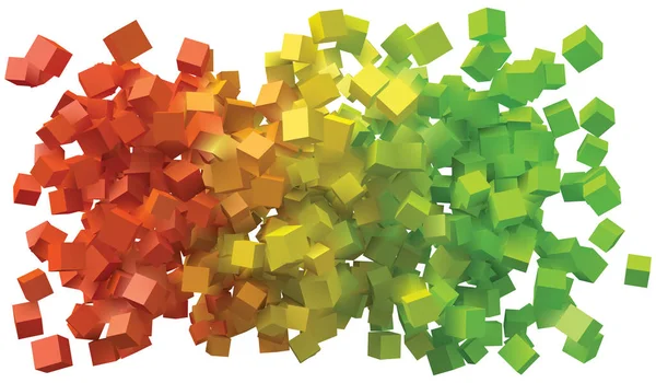 Design abstrait avec des cubes colorés . — Image vectorielle