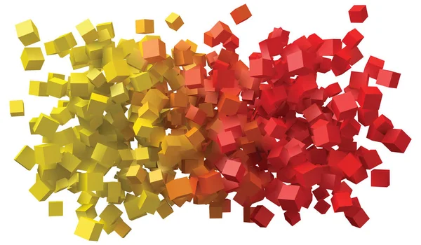 Design abstrait avec des cubes colorés . — Image vectorielle