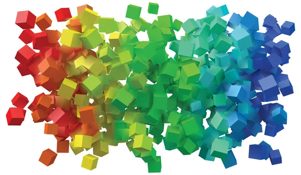 Diseño abstracto con cubos de colores . — Vector de stock