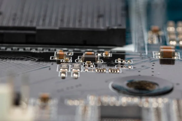 Verwendete PC Motherboard Makroansicht — Stockfoto