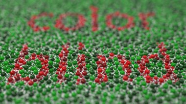 renk körlüğü Testi ile küreler. 3D çizim