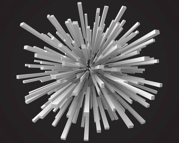Tiges carrées blanches abstraites. Illustration vectorielle de style 3D — Image vectorielle