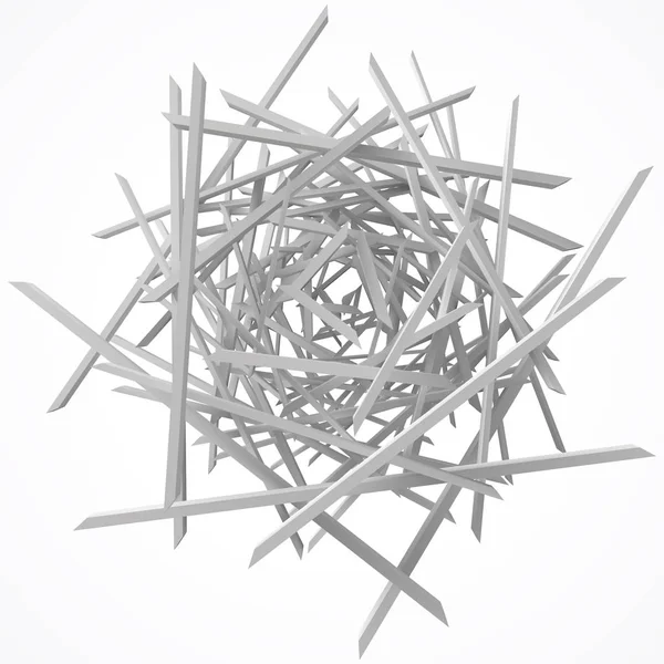 Witte vierkante staven abstract. 3D-stijl vectorillustratie — Stockvector