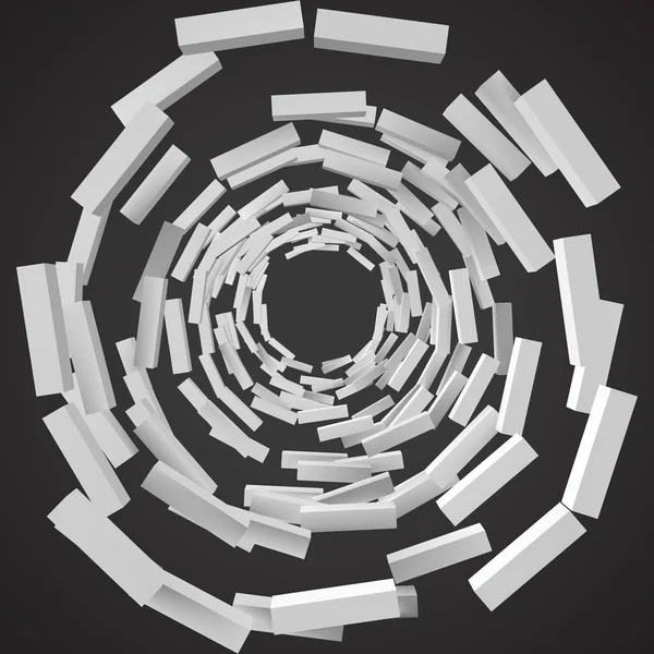Abstracto con cubos deformados. 3d estilo vector ilustración — Vector de stock