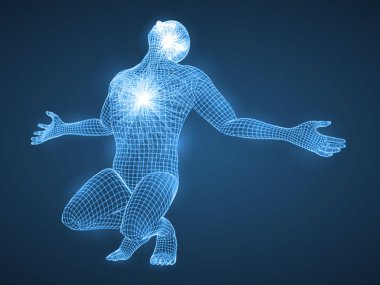 enerji bir dua eden adam