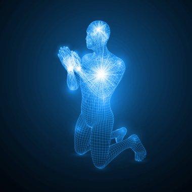 enerji bir dua eden adam