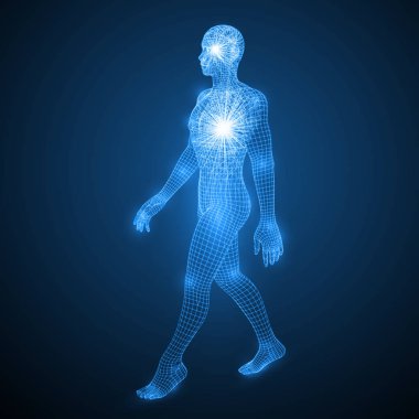 enerji yürüyen adam.