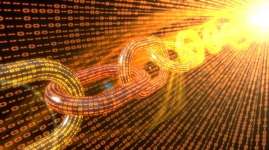 blockshain code concept. 3d illustration