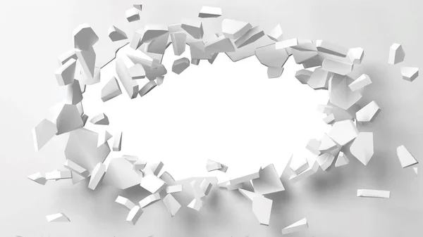 Illustration vectorielle de mur explosif avec zone libre au centre pour tout objet ou arrière-plan — Image vectorielle