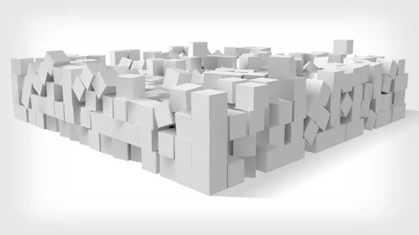 Pile de cubes, illustration vectorielle de style 3d — Image vectorielle