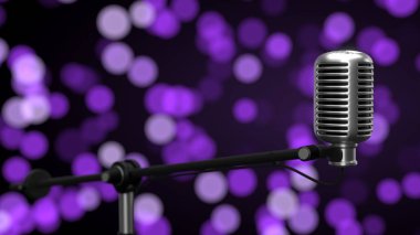 büyük kondenser mikrofon. 3D çizim