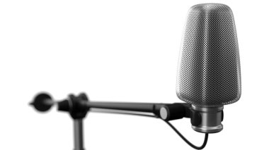 büyük kondenser mikrofon. 3D çizim