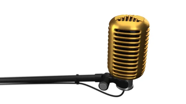 Velké kondenzátorový mikrofon. 3D obrázek — Stock fotografie