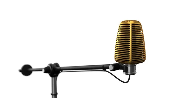 Big condenser microphone. 3d illustration — Stock Photo, Image