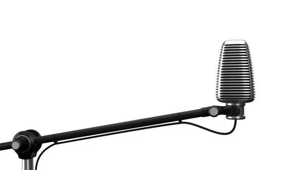 Großes Kondensatormikrofon. 3D-Illustration — Stockfoto