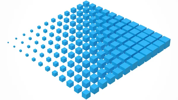 大立方体 scructure 溶解到小立方体。3d 样式矢量图. — 图库矢量图片