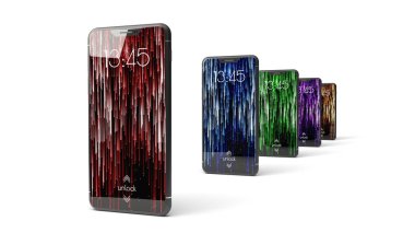 modern tasarım smartphone. brandless telefon tasarımı 3D çizimi.