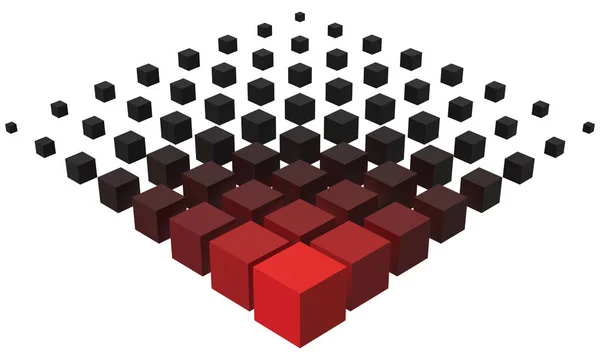 Formazione in stile 3d da cubi grandi a cubi più piccoli . — Vettoriale Stock