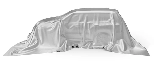 Silver siden omfattas Suv bil koncept. 3D illustration — Stockfoto