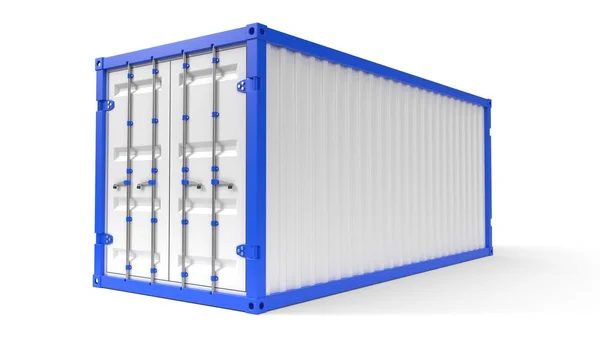 Simple shipment container on white. 3d illustration — Stock Photo, Image