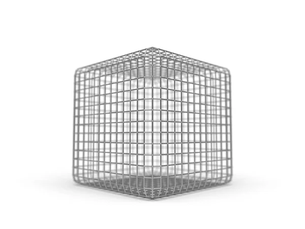 Απλή faraday κλουβί σχεδιασμό κατασκευασμένα από σίδερο. 3D απεικόνιση — Φωτογραφία Αρχείου