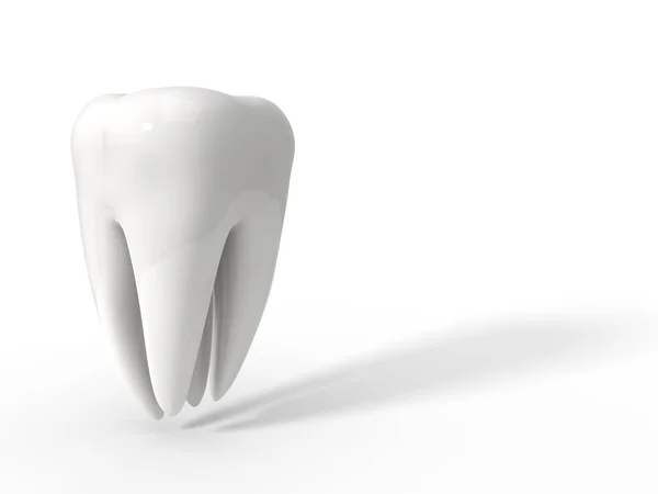 White teeth on blue background. 3d illustration — Stock Photo, Image