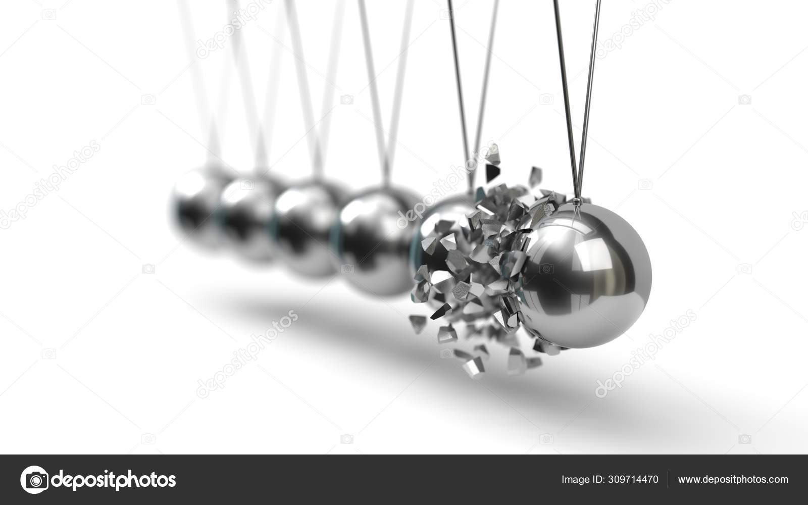 silver ball pendulum