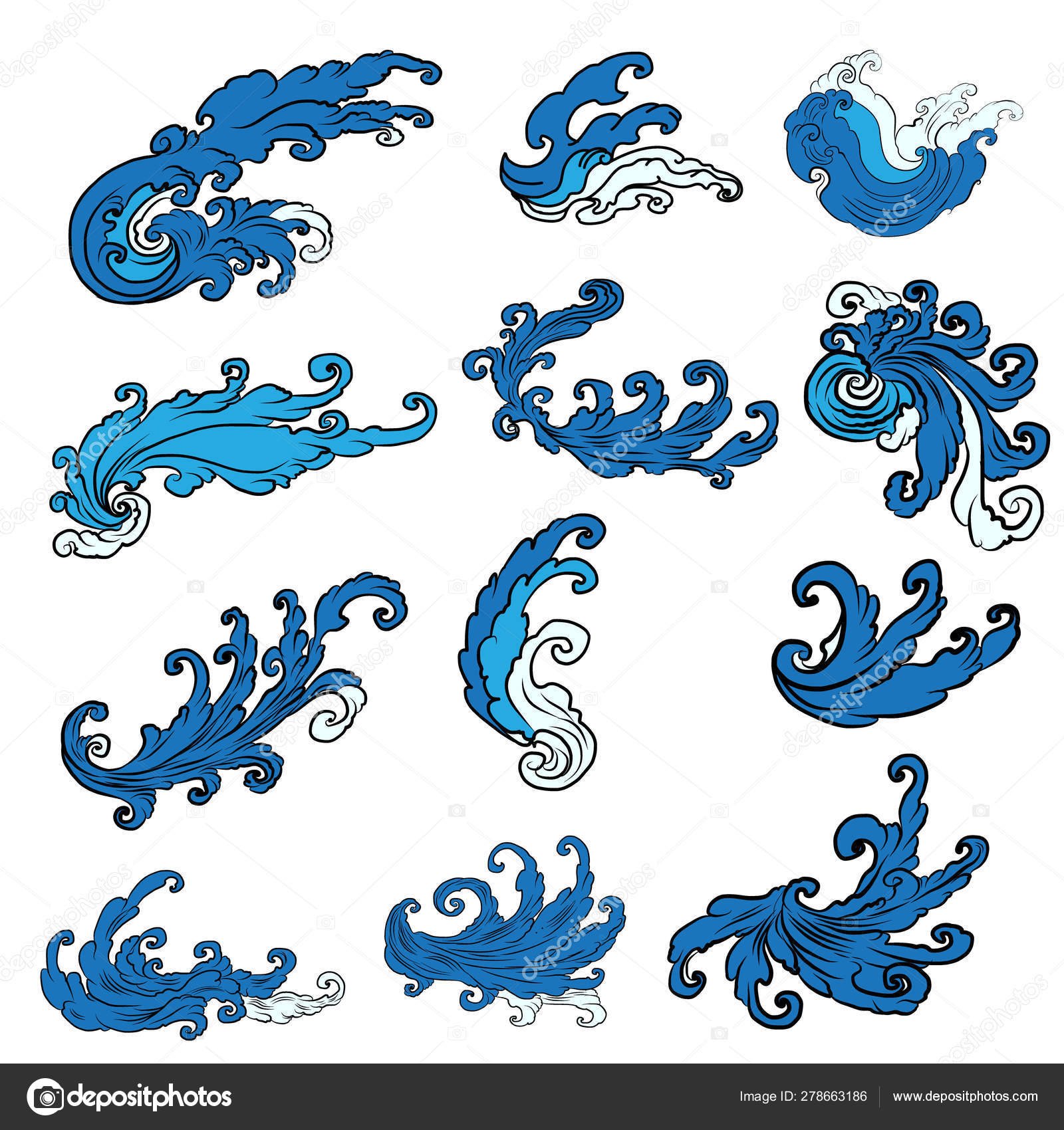 Free water wave tattoo Clipart Images | FreeImages