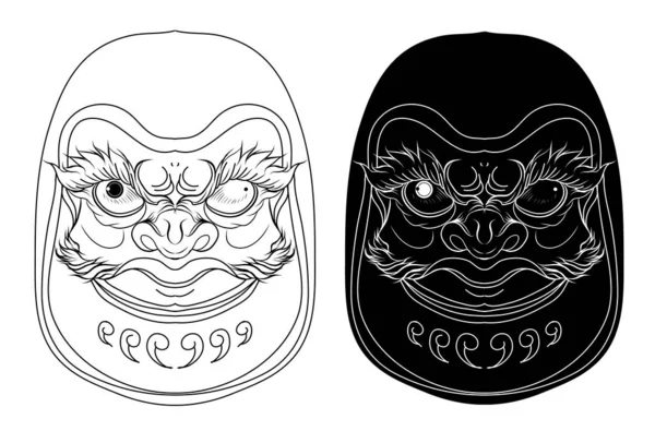 Daruma Doll is a Talisman for Japanese , Sketch Vector. Stock Vector -  Illustration of happy, draw: 105442706