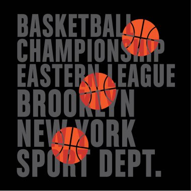 Basketbol konsepti ve vektör illüstrasyonlu şık pankart