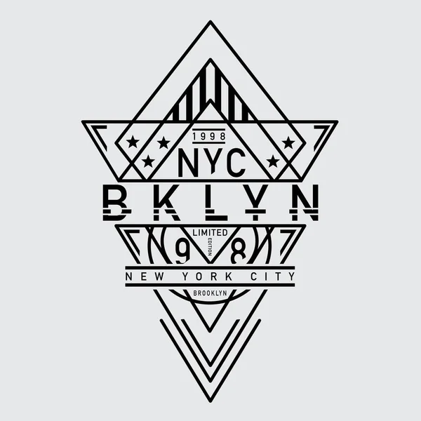 Snygg Banner Med Brooklyn New York Stad Vektor Illustration — Stock vektor