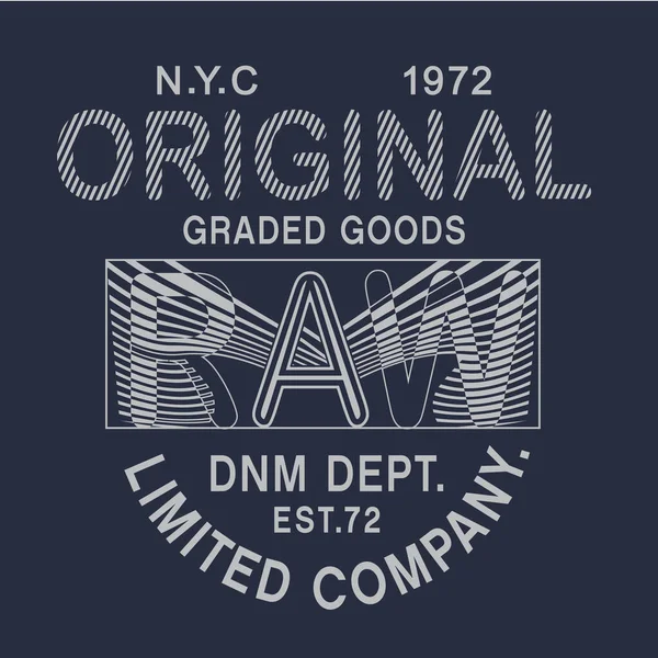 Stylish Banner Original Graded Goods Denim Department Inscription Vector Illustration — Stock Vector
