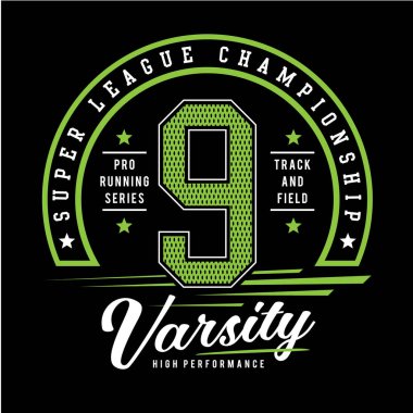 Takım 9 yazı, vektör illüstrasyonlu şık bir pankart