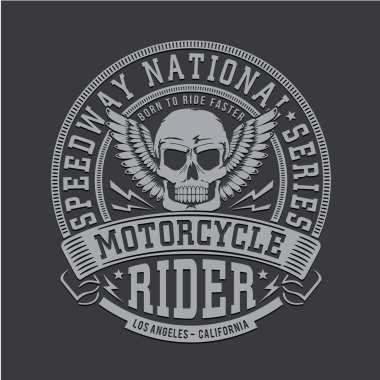 Motosiklet yarışı konsepti, vektör illüstrasyonlu şık pankart