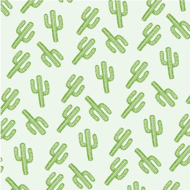 Kaktüs desenli şık pankart, vektör illüstrasyonu