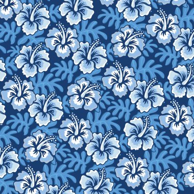 Hawaii çiçek desenli şık pankart, vektör illüstrasyonu