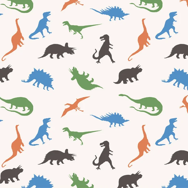 Stylish Banner Various Dinosaurs Pattern Vector Illustration — Stock Vector