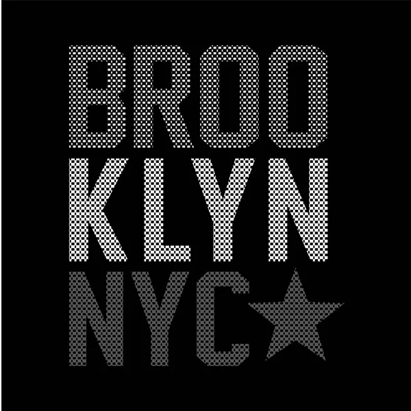 Stylish Banner Brooklyn New York City Vector Illustration — Stock Vector