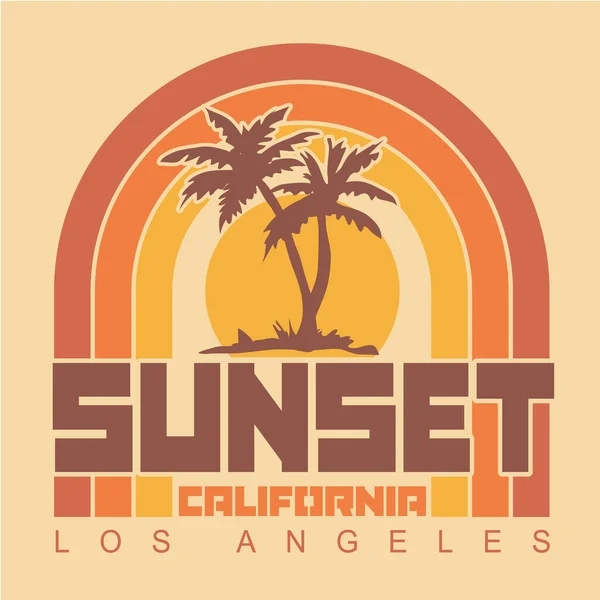 Bandeira Elegante Com Inscrição California Los Angeles Por Sol Ilustração —  Vetores de Stock