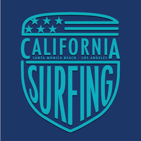 Stijlvolle Banner Met Californische Surfinscriptie Vectorillustratie — Stockvector